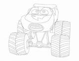 Coloring Mcqueen Monster Truck Lightning Pages Mater Cars Template Popular Resolution sketch template