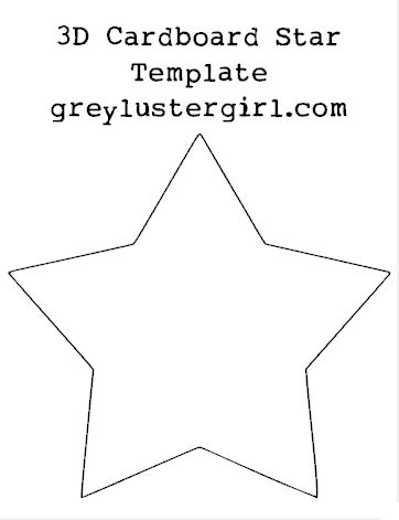 cardboard star template star template templates crafts