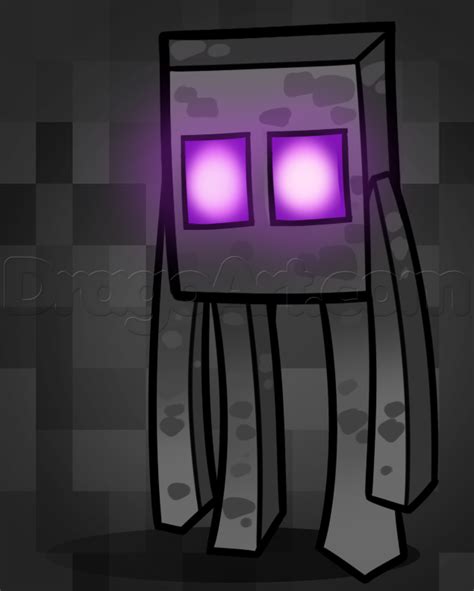 How To Draw A Chibi Minecraft Enderman Step By Step