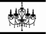 Chandelier Draw Drawing Coloring Drawings Chandeliers sketch template
