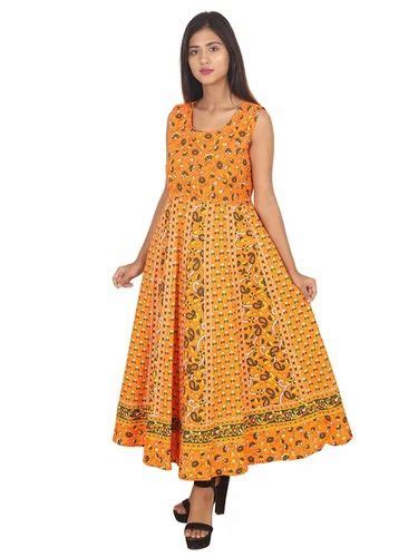 cotton printed one piece dress for women and girls length 50 inch at rs