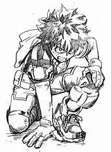 Hero Academia Manga Drawing Izuku Midoriya Sketches Coloriage Mha Might Drawings Character Fan sketch template