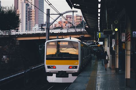 wallpaper takashi yasui cityscape japan train station railway reflection back asia