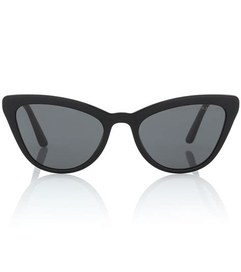 prada ultravox cat eye sunglasses in black lyst