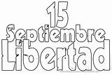 Septiembre Libertad Independencia sketch template