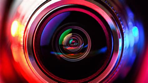 camera lens  red  blue backlight macro photography lenses