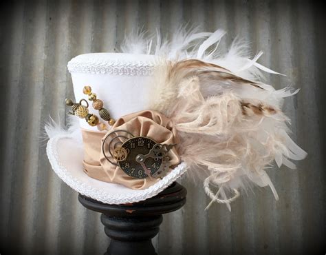 The White Rabbit In Gold Mini Top Hat Alice In Wonderland Mini Top Hat
