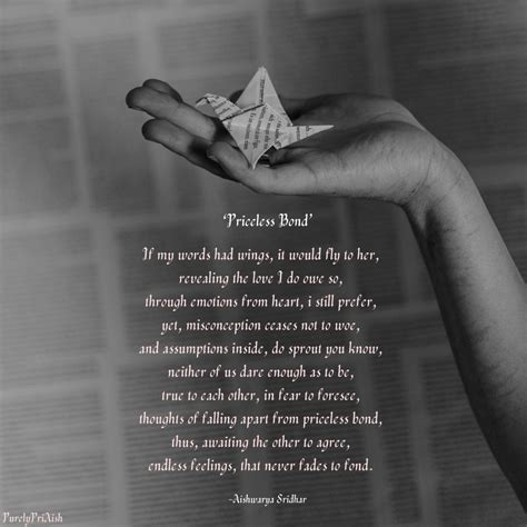 dizain poem priceless bond