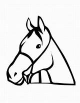 Head Horse Cartoon Clipart Library Coloring Pages sketch template