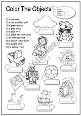 Toys Colour Worksheet Worksheets Esl Preview Vocabulary House sketch template