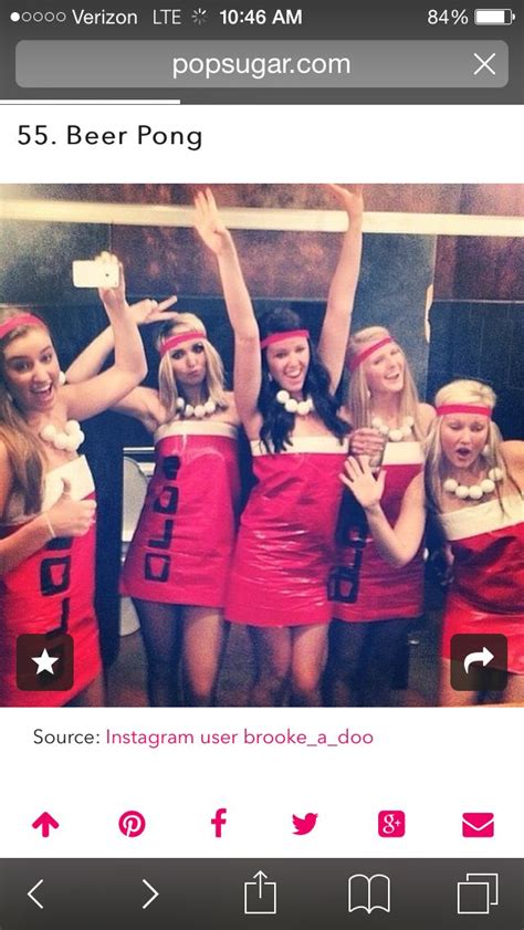 Beer Pong Necklace And Solo Cup Girl Group Halloween