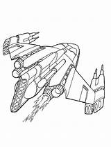 Coloring Pages Starship sketch template