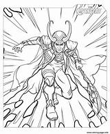 Loki Coloring Marvel Pages Avengers Printable sketch template