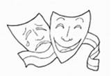 Coloring Theatre Performing Arts Puppet Show Masks Pages Edupics sketch template