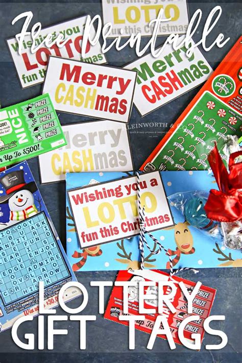lottery gift tags  printable taste   frontier