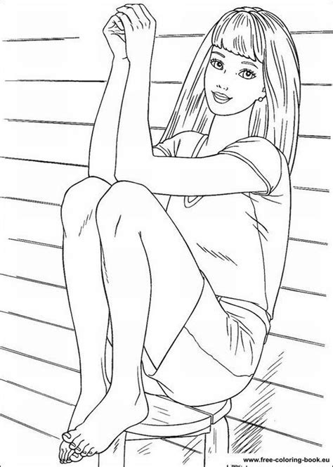 coloring pages barbie page  printable coloring pages