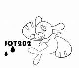 Popplio Lineart sketch template