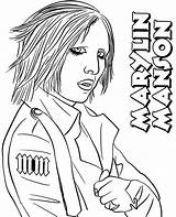 Coloring Manson Marilyn Sheet sketch template