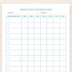 puppy potty log potty training charts