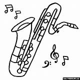 Coloring Saxophone Saxofone Instrumento Bass Sax Sopro Instrumentos Trompeta Musicais Tudodesenhos Tocar Name Tuba Getdrawings Malvorlagen Saxophones sketch template