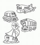 Transportation Coloring Pages Land Kids Clipart Water Printable Transport Print Color Book Funny Getcolorings Sheets Wuppsy Printables Getdrawings Choose Board sketch template