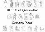 Colouring Night Garden Sheets Pack Book A4 sketch template