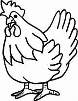 Chicken Coloring Pages Kids Animal Bestcoloringpagesforkids sketch template