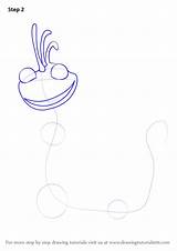 Draw Monsters Inc Randall Boggs Step Drawing Mouth Outline Eyes Face sketch template