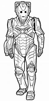 Cyberman Cybermen Who Doctor Drawing Drawings Bw Deviantart Favourites Add sketch template