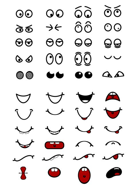 cartoon mouth  eyes  hatso realistic eye drawing face drawing