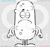 Pickle Mascot Coloring Cartoon Surprised Happy Outlined Vector Cory Thoman Depressed Clipart Royalty Clipartof sketch template