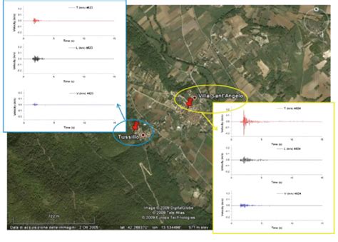 seismic monitoring  villa santangelotussillo  time history