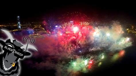 drone video   spectacular   years fireworks show  hong kong