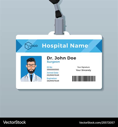 hospital badge template