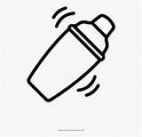 Shaker Cocktail Bottle Coloring Vector Clipartkey sketch template