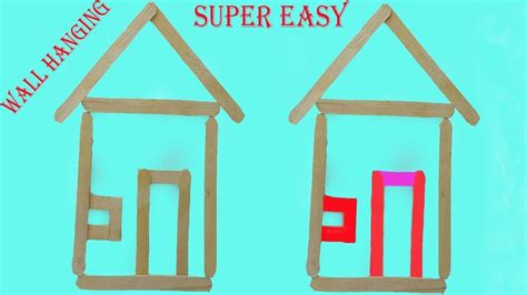 popsicle stick house  kids simple popsicle stick house mini house easy youtube