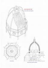 Cupola Brunelleschi Fiore Duomo Pianta Sezione Firenze Classica Calotta Qua Architettura Geometrica sketch template