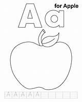 Apple Coloring Pages Letter Printable Aa Preschool Kids Practice Handwriting Worksheets Sheets Alphabet Letters Color Activities Coloring4free Colouring Kindergarten Printables sketch template