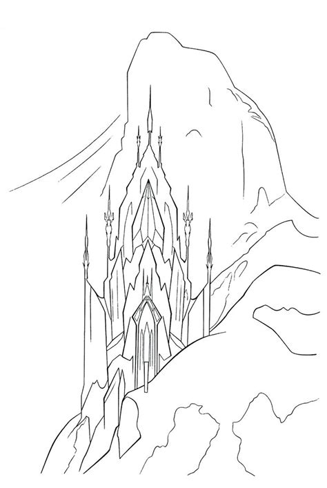 frozen castle drawing  getdrawings