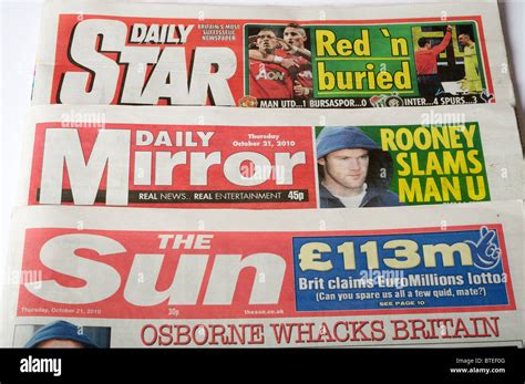 british tabloid newspapers  res stock photography  images alamy