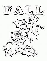 Fall Coloring Pages Kids Leaves Seasons Printables Wuppsy Leaf Sheets Autumn Colouring sketch template