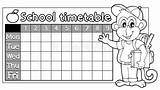 Timetable Coloring sketch template