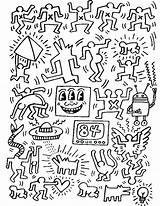 Haring Keith Coloring Pages Pop Adults Adult Created Painting Roy Lichtenstein Justcolor Da Getcolorings Kiss Masterpieces Getdrawings Visit Choose Board sketch template