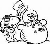 Peanuts Woodstock Snowman Bestcoloringpagesforkids Marvelous Clipartmag Coloringfolder sketch template