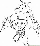 Boboiboy Coloring Thunderstorm Pages Drawing Kids Solar Storm Color Coloringpages101 Drawings Cartoon Getcolorings Getdrawings sketch template