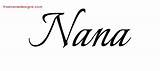Nana Nina Name Tattoo Designs Calligraphic Lettering Freenamedesigns sketch template