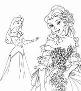 Coloring Pages Christmas Princess Disney sketch template