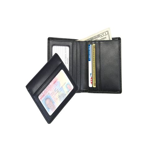royce leather mens double id bi fold wallet black walmartcom