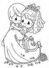 Coloring Pages Wedding Printable Precious Moments Book Kids Print Couple Coloring4free Clipart Weddings Cana Color Sheets Bride Girl Cake Stamps sketch template
