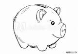 Bank Piggy Drawing Sketch Paintingvalley sketch template